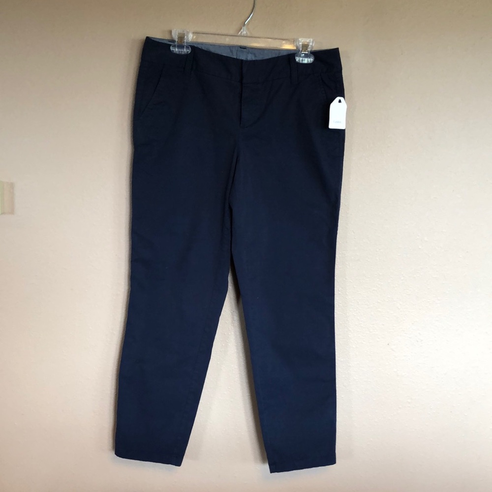Caslon navy twill pants.  Size 8